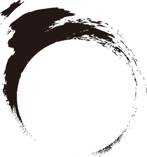 Abstract Black Circle Design PNG Image