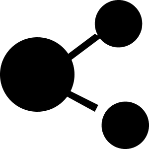 Abstract Black Circles Connected PNG image with transparent background