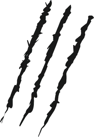 Abstract Black Claw Marks PNG Image