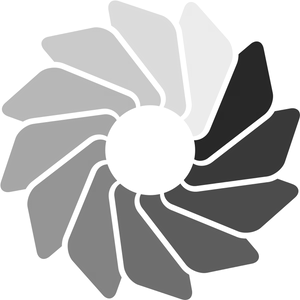 Abstract Black Flower Graphic PNG Image