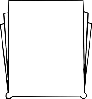 Abstract Black Page Border Design PNG Image