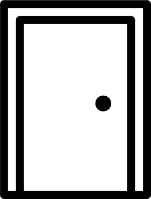 Transparent Door Clipart - Rectangle Shaped Door Black And White, HD Png Download PNG