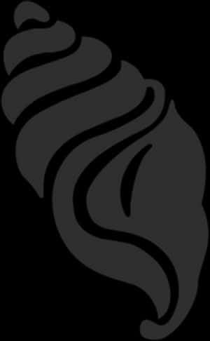 Abstract Black Shell Graphic PNG image with transparent background