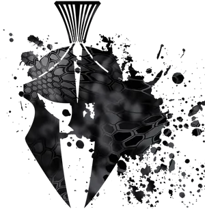 Abstract Black Splash Art PNG Image