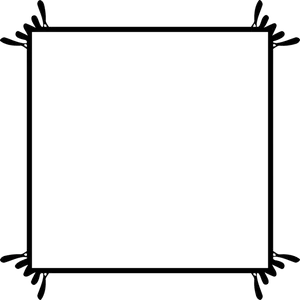 Abstract Black Square Framewith Corner Details PNG Image