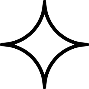 Abstract Black Star Outline PNG Image