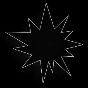 Abstract Black Starburst Graphic PNG image with transparent background