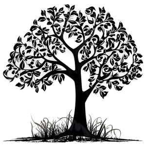 Abstract Black Tree Artwork Png Gjp37 PNG Image