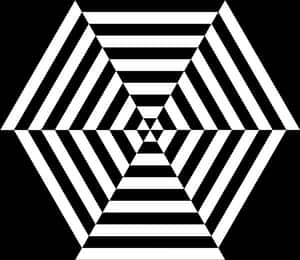 Abstract Black White Hexagon Pattern.jpg PNG with transparent background