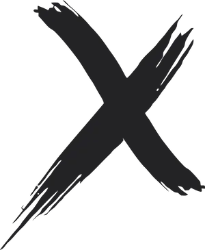 Abstract Black X Mark PNG Image