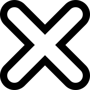 Abstract Black X Symbol PNG Image