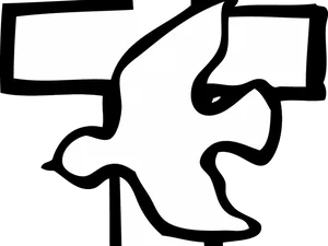 Abstract Blackand White Cross Clipart PNG Image