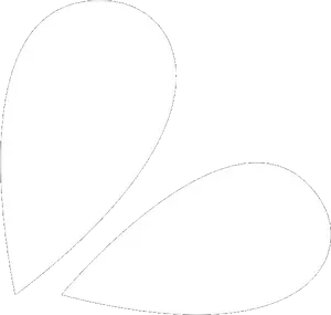 Abstract Blackand White Heart Graphic PNG Image