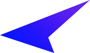 Abstract Blue Arrow Shape PNG Image