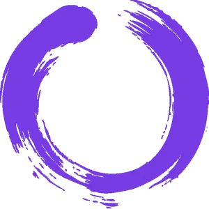 Abstract_ Blue_ Brushstroke_ Zen_ Circle.png PNG Image