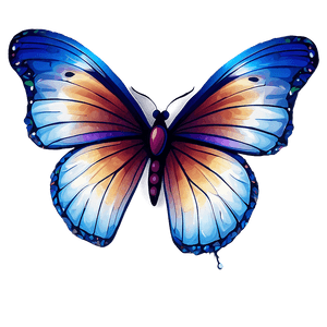 Abstract Blue Butterfly Artwork PNG 28 PNG image with transparent background