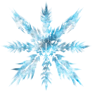 Abstract Blue Crystal Snowflake PNG Image