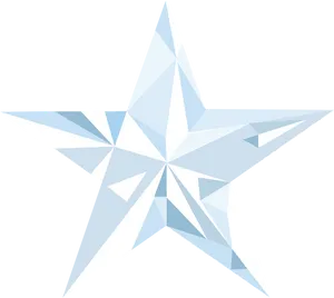 Abstract Blue Crystal Star Vector PNG Image