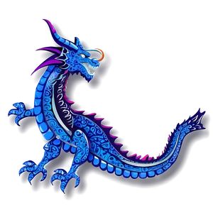 Abstract Blue Dragon Icon Png Ftd78 PNG Image