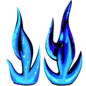 Abstract Blue Flame Art PNG fwl15 PNG image with transparent background