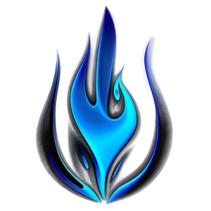 Abstract Blue Flame Art Png Mxq PNG Image