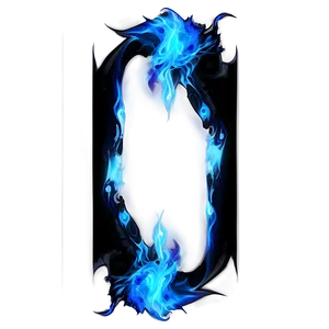 Abstract Blue Flame Art Png Vos PNG Image