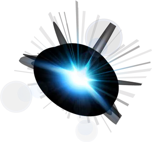 Abstract Blue Flare Design PNG Image