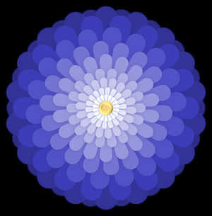 Abstract Blue Flower Illustration PNG image with transparent background