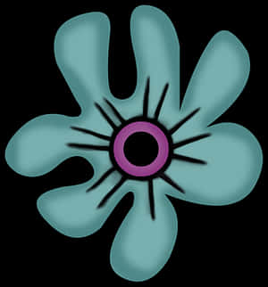 Abstract Blue Flower Illustration PNG image with transparent background