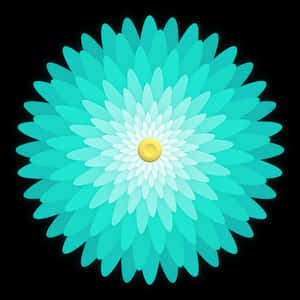 Abstract Blue Flower Illustration PNG image with transparent background