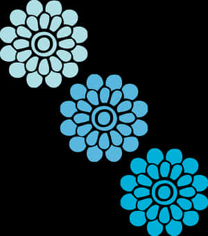 Abstract Blue Flower Illustrations PNG image with transparent background