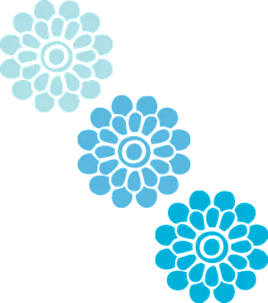 Abstract Blue Flower Illustrations PNG Image