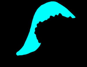 Abstract Blue Hat Silhouette PNG image with transparent background