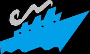 Abstract Blue Iceberg Vector PNG with transparent background