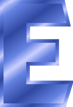 Abstract Blue Letter E PNG Image