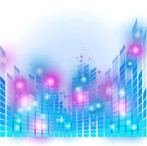 Abstract Blue Light Cityscape PNG Image