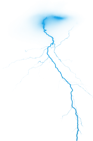 Abstract Blue Lightning Graphic PNG Image