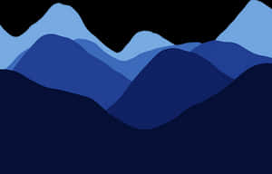 Abstract Blue Mountain Layers PNG image with transparent background