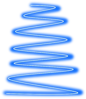 Abstract Blue Neon Spiral PNG Image