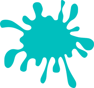 Abstract Blue Paint Splat PNG Image