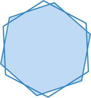 Abstract Blue Pentagon Overlay PNG Image