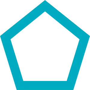 Abstract Blue Pentagon Shape PNG Image