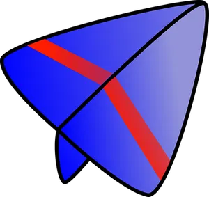 Abstract Blue Red Kite Graphic PNG Image