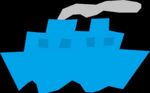 Abstract Blue Ship Vector PNG with transparent background