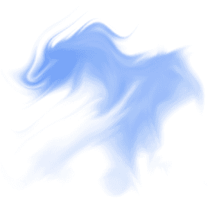Abstract Blue Smoke Art PNG image with transparent background