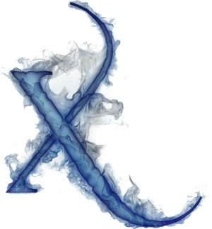Abstract Blue Smoke Letter A PNG image with transparent background