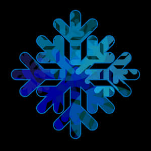Abstract Blue Snowflake Graphic PNG image with transparent background