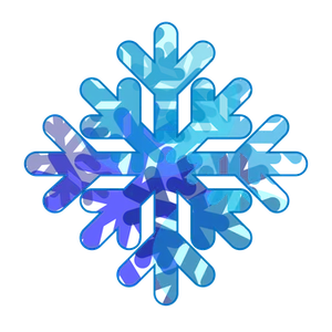 Abstract Blue Snowflake Graphic PNG Image