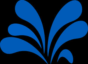 Abstract Blue Splash Design PNG image with transparent background