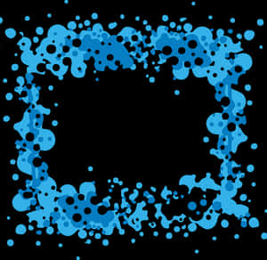 Abstract Blue Splash Frame PNG image with transparent background